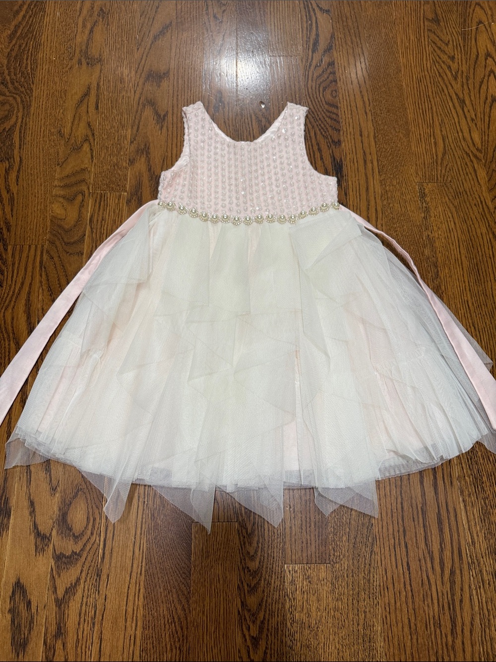 American Princess Light Pink Embellished Tulle Dress